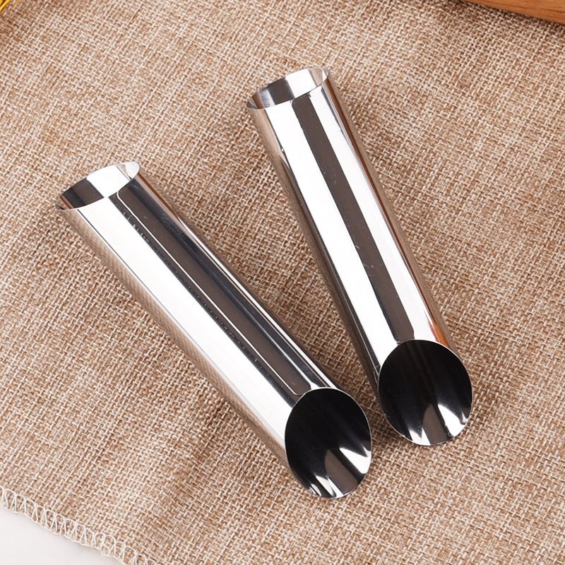 Stainless Steel Danish Bread Tube Ode Bread Mold Croissant Croissant Crisp Spiral Tapered Tube Baking Mold