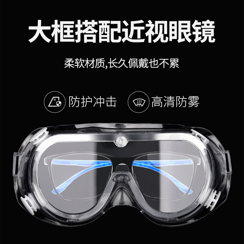 Manufacturer's Anti-Fog Goggles, Anti-Impact Transparent Protective Eye Mask, Anti-Sand, Anti-Dust, Anti-Spittle, Labor Protection Glasses, Windproof