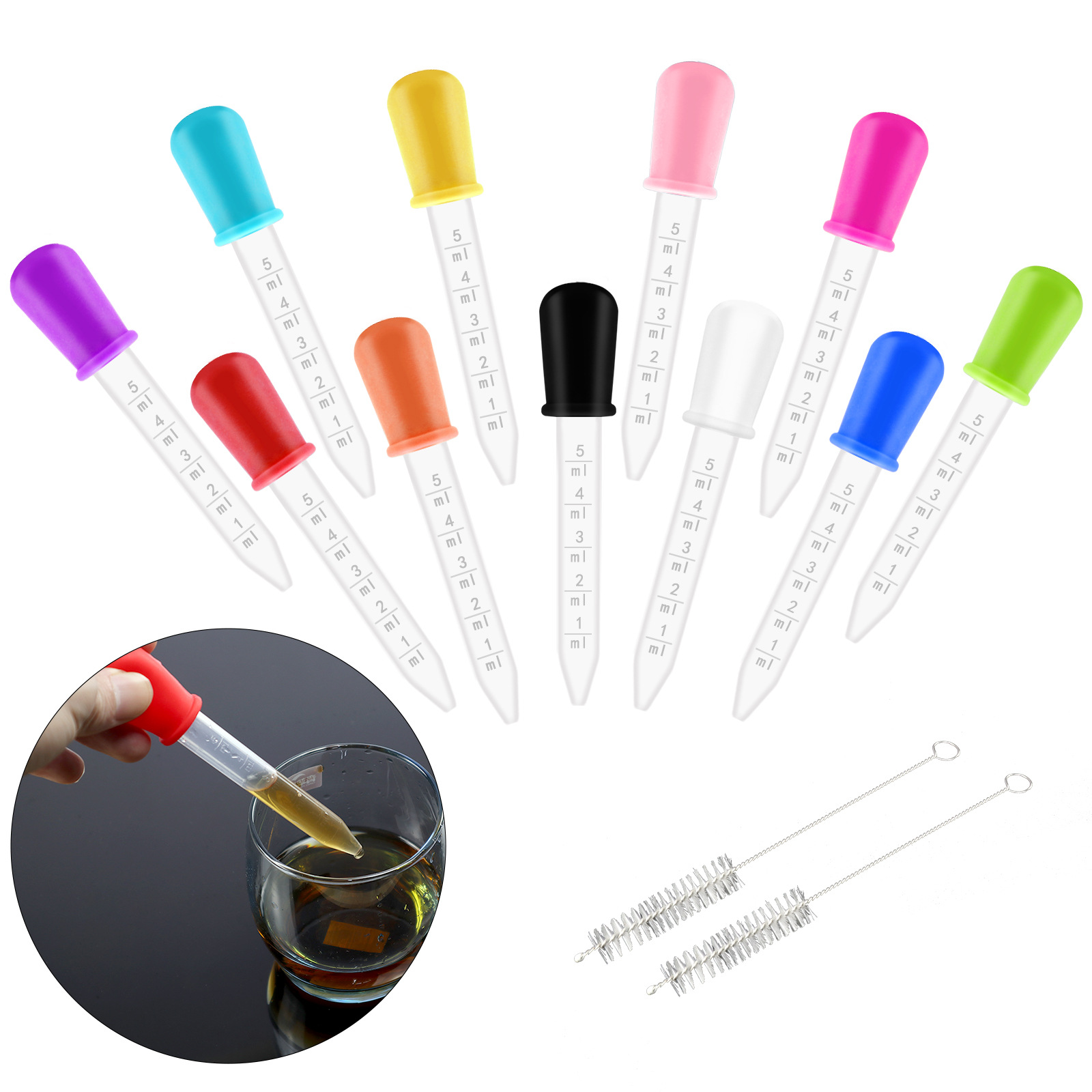 Manufacturer baby medicine feeder 5ML silicone dropper Children Baby with scale anti-choke Medicine special painting tool
