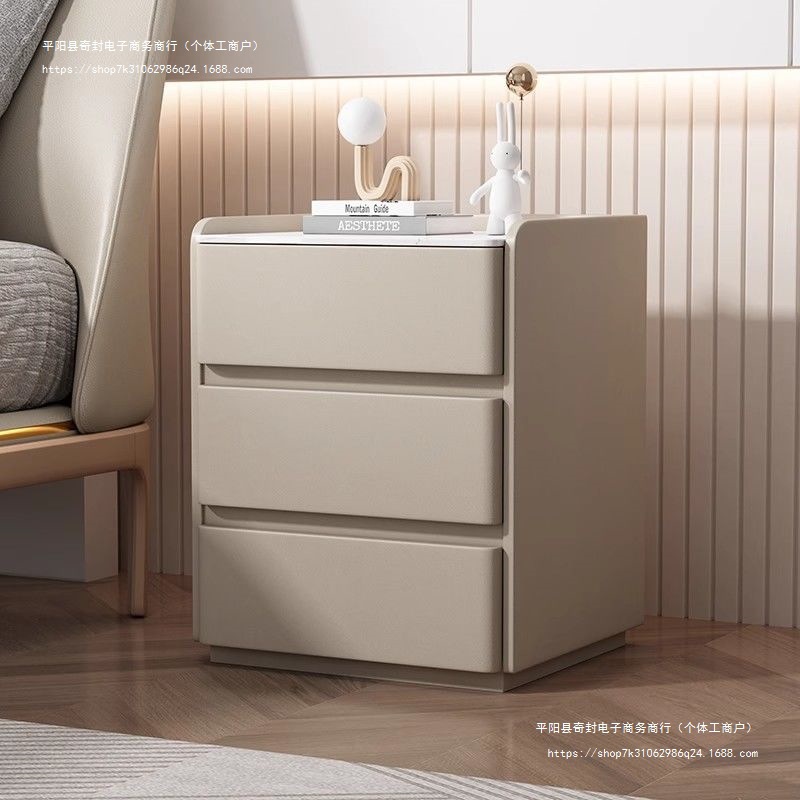 Трехъярусный ящик, рок-доска, напольная тумбочка из массива дерева, современная простая, подъемное хранилище, кремовая тумбочка для спальни