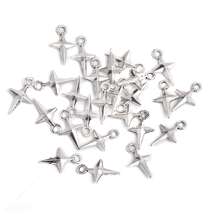 Factory direct retro pendant five-pointed star pendant diy alloy jewelry pendant