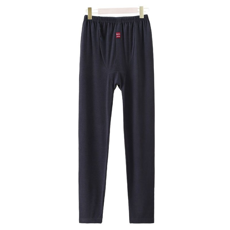 Men's Velvet Plus Fertilizer Plus plus size Autumn Pants High Waist Thin Line Pants Middle-aged and Elderly Loose Warm Leggings Underpants