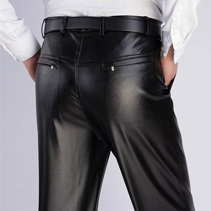 Кожаные брюки для мужчин, маслостойкие и влагостойкие, рабочие брюки, с флисовой подкладкой, утолщенные, грязеотталкивающие, для мотоциклистов, весна, осень, зима