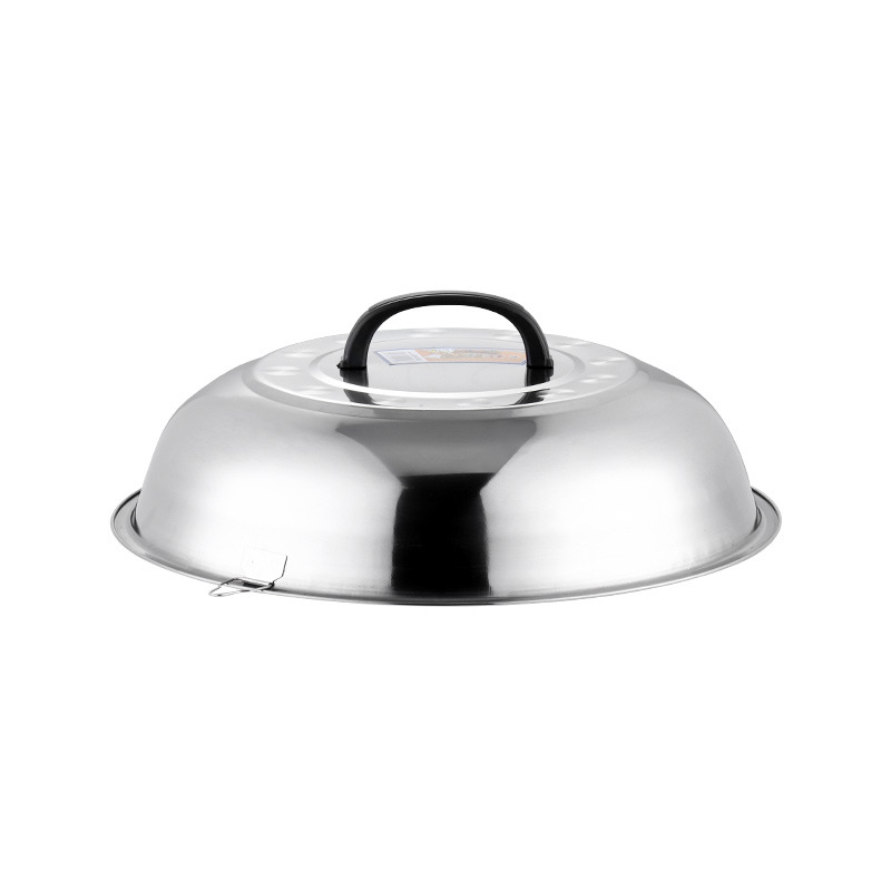 Stainless steel pan cover with magnetic tripod cover thickened explosion-proof anti-fall wok cover drum cover frying pan cover multi-use tripod cover 30-51
