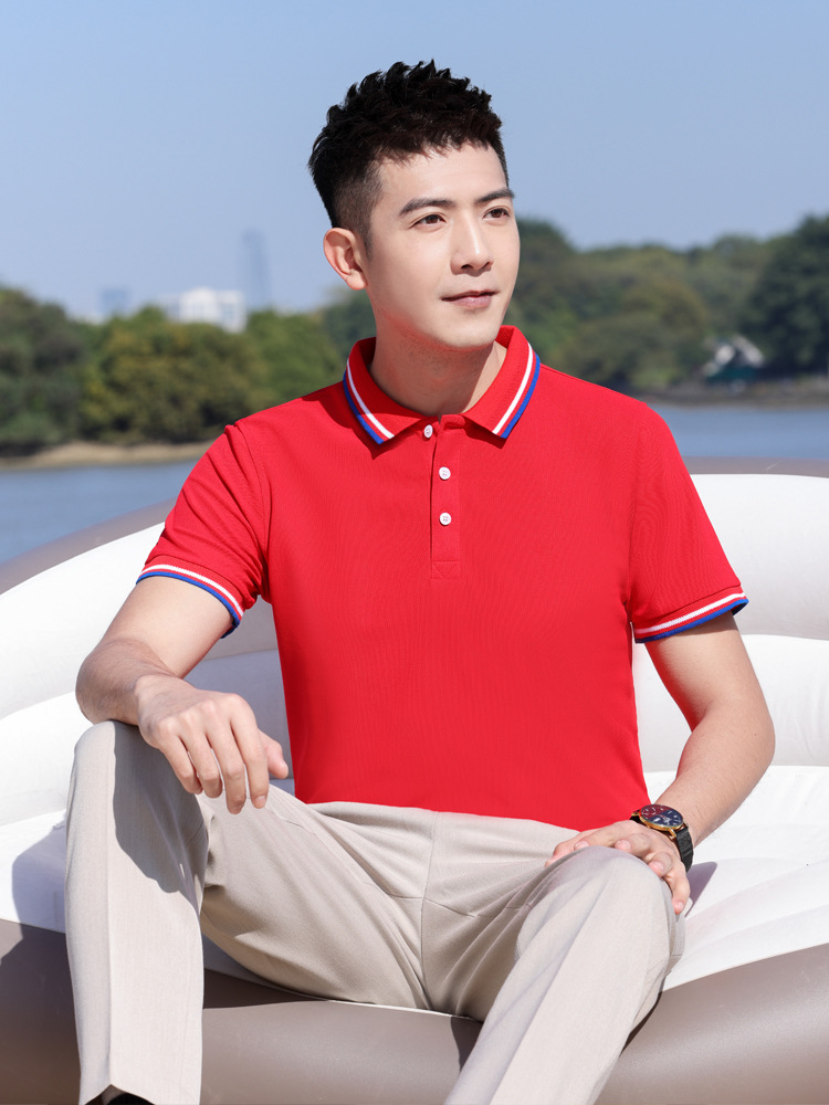 Amedee Ozenfant AMD1101 catering overalls polo shirt short sleeve summer T-shirt with LOGO printing