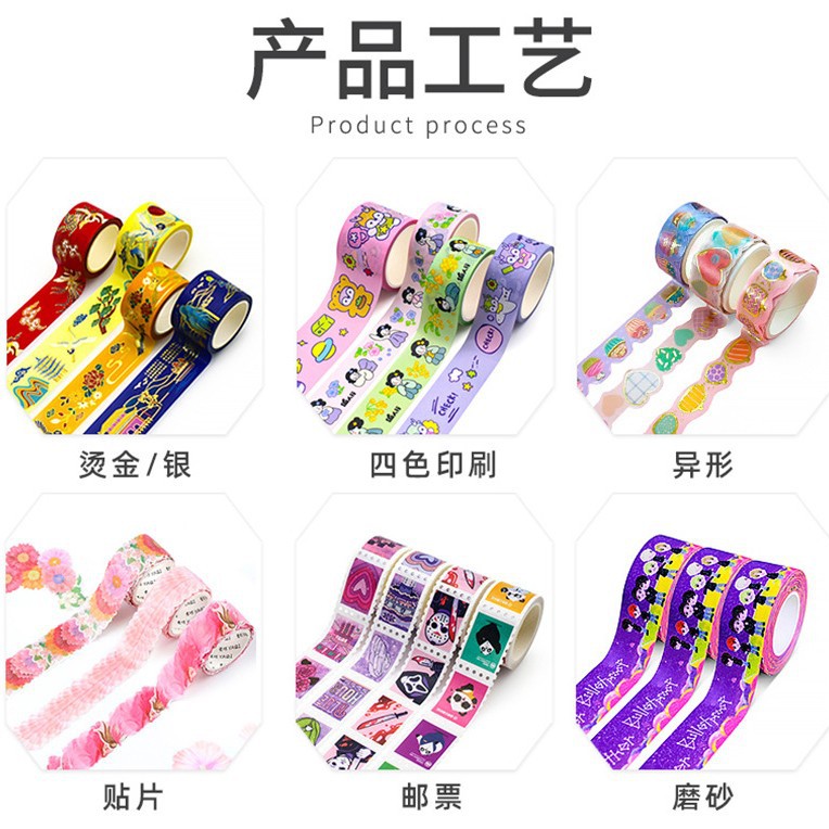 Manufacturer Customizes High-End Gold Foil Lace Tape, Special-Shaped Die-Cut Packaging Decorative Tape, Custom-Made with Drawings and Samples