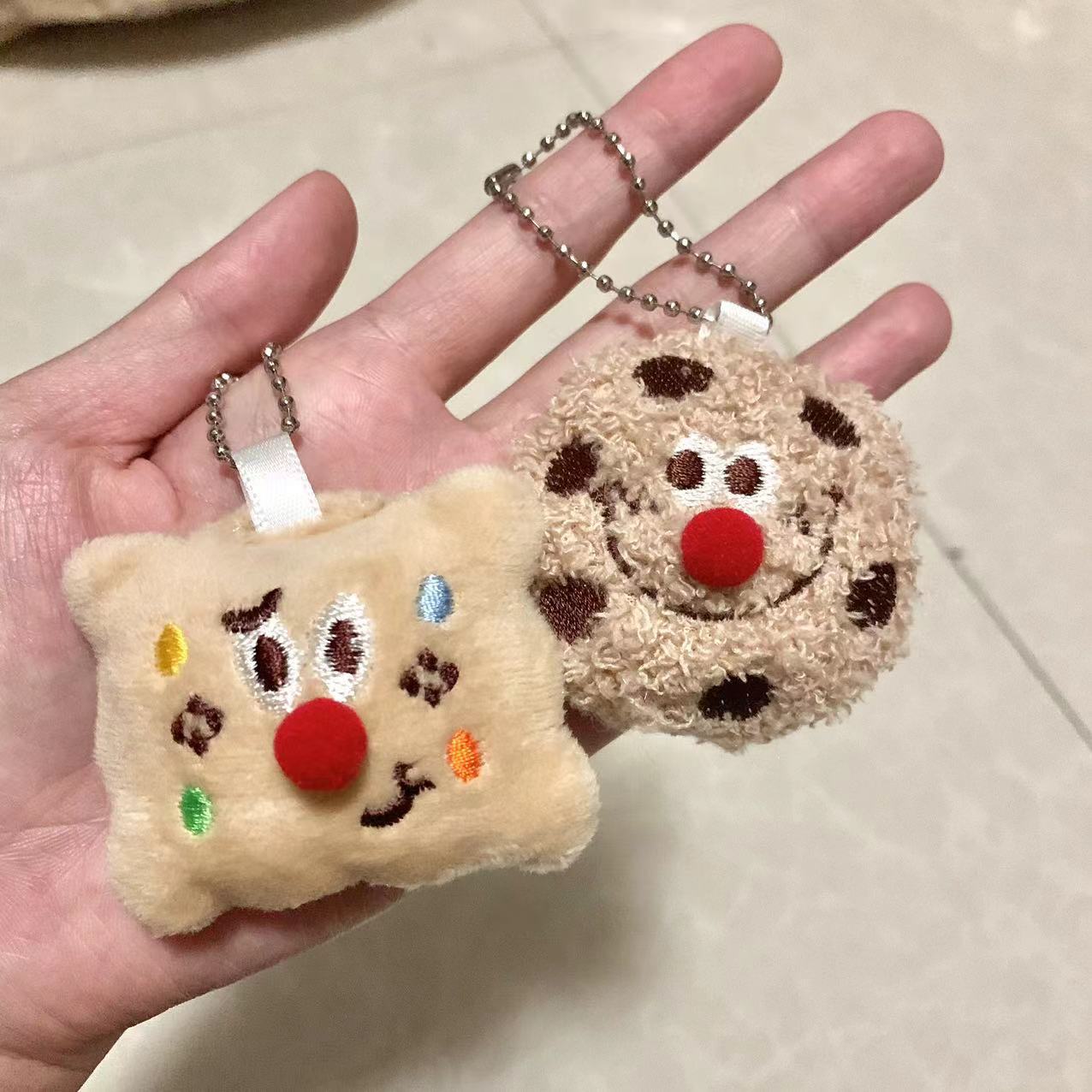 Creative Cookie Biscuit Bag Pendant Exquisite Cute Biscuit Student Girlfriend Bag Hanging Cartoon Gift