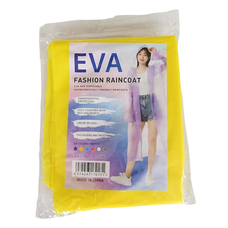 Disposable Eva Raincoat Long Full-Body Adult Men's and Women's Raincoat Outdoor Hiking Single Portable Raincoat