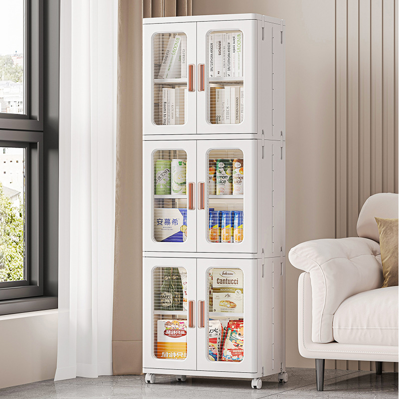 Installation-Free Storage Cabinet Storage Cabinet Home Finishing Baby Children's Clothes Toy Storage Cabinet Plastic Snack Cabinet