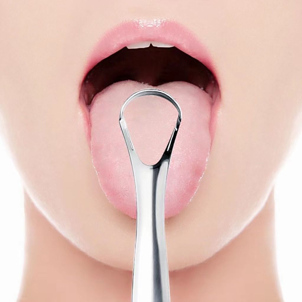 Stainless steel tongue scraper tongue coating cleaner tongue scraper tongue coating brush cleaning tongue coating deodorant oral care worker