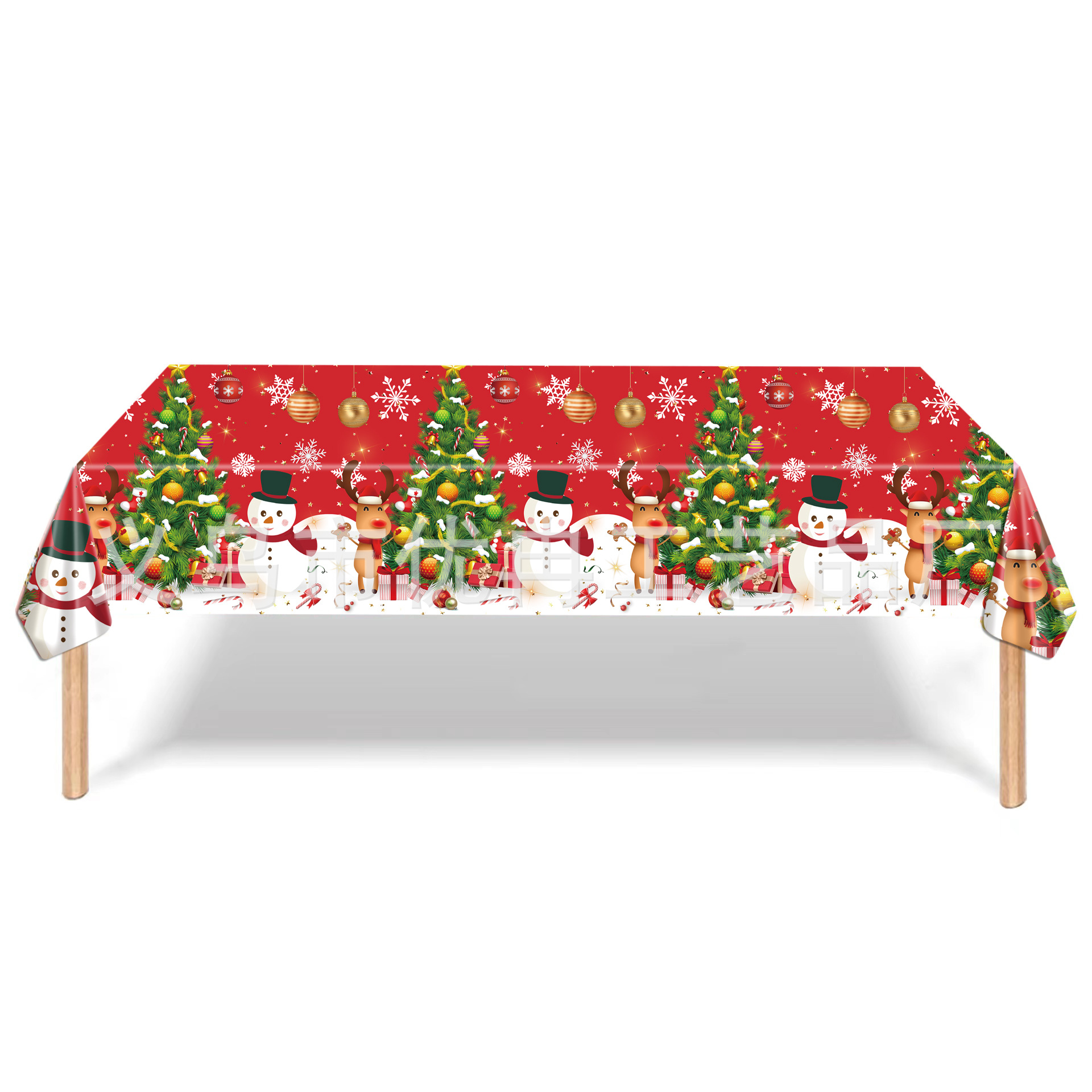 New Christmas MerryChristmas snowman 137 * 274c disposable pe plastic dining cloth tablecloth tablecloth