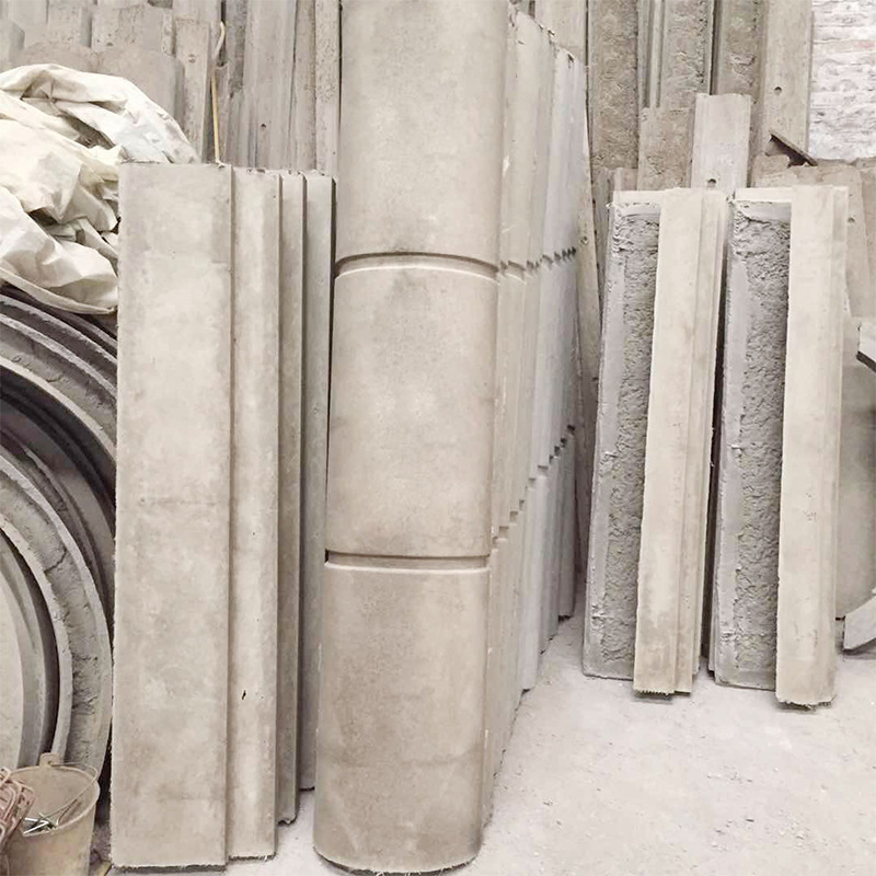 Foshan Exterior Wall European Decoration Grc Roman Column Column Edge Decorative Cement Components Exterior Wall Column Shape