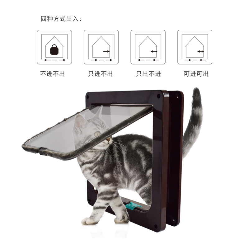 Old Style Cat Door Pet Supplies Cat Door Cat Hole Dog Door Hole Controllable Entry and Exit Direction Pet Door Cat Kennel