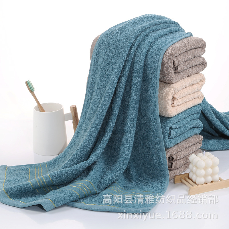 Manufacturer Wholesale Gold Wire Bath Towel 350g Weak Twist Adult Bath Towel Labor Insurance Advertising Gift Can Be Embroidered with logo