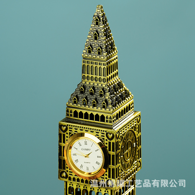 Cross-Border Supply of Large Clock Alloy Models, Home Study Entrance Hall, British Tour Souvenirs, Creative Ornaments Wholesale