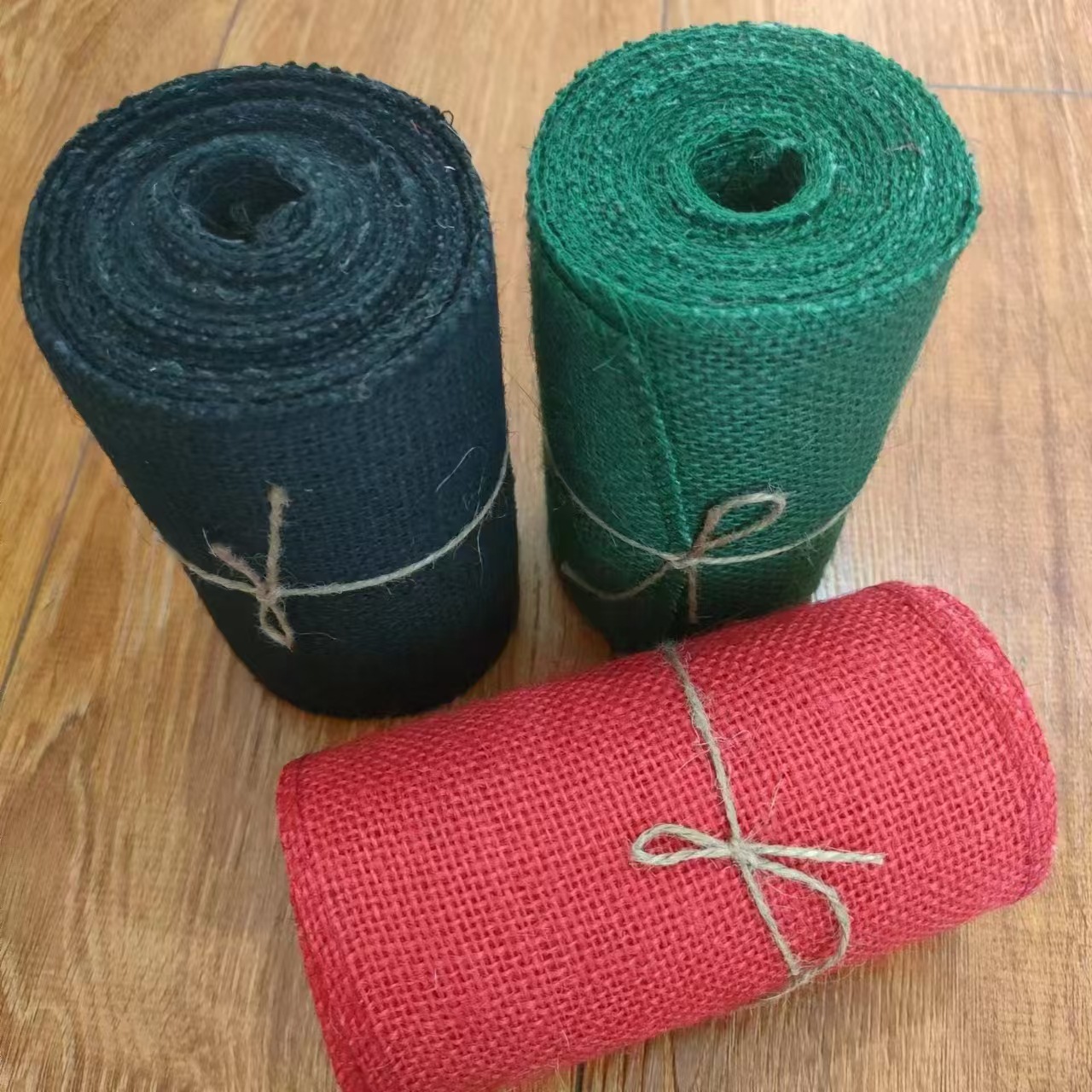 Burlap Roll Jute Webbing Overlock Christmas Decoration Bow Roll Wedding Chair Back Table Flag Burlap Strip Weaving
