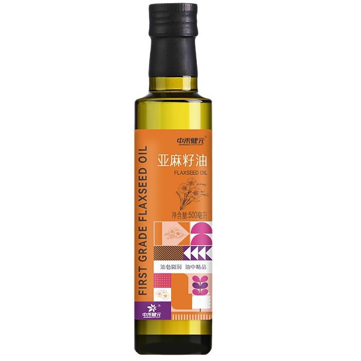 Flaxseed Oil Manufacturer Wholesale Flaxseed Oil First-Grade Flaxseed Oil Pressed Flaxseed Oil 500ml Cold Pressed Edible