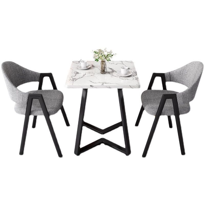 Nordic Style Italian Style Internet Celebrity Light Luxury Negotiation Table and Chair Combination High-End Business Reception Negotiation Table Beauty Salon Leisure Table