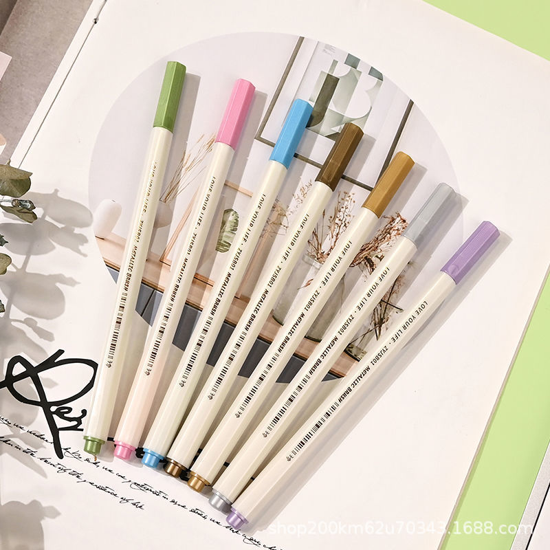 Перламутровый 12 цветной маркер для фотоальбома металлический цветной маркер