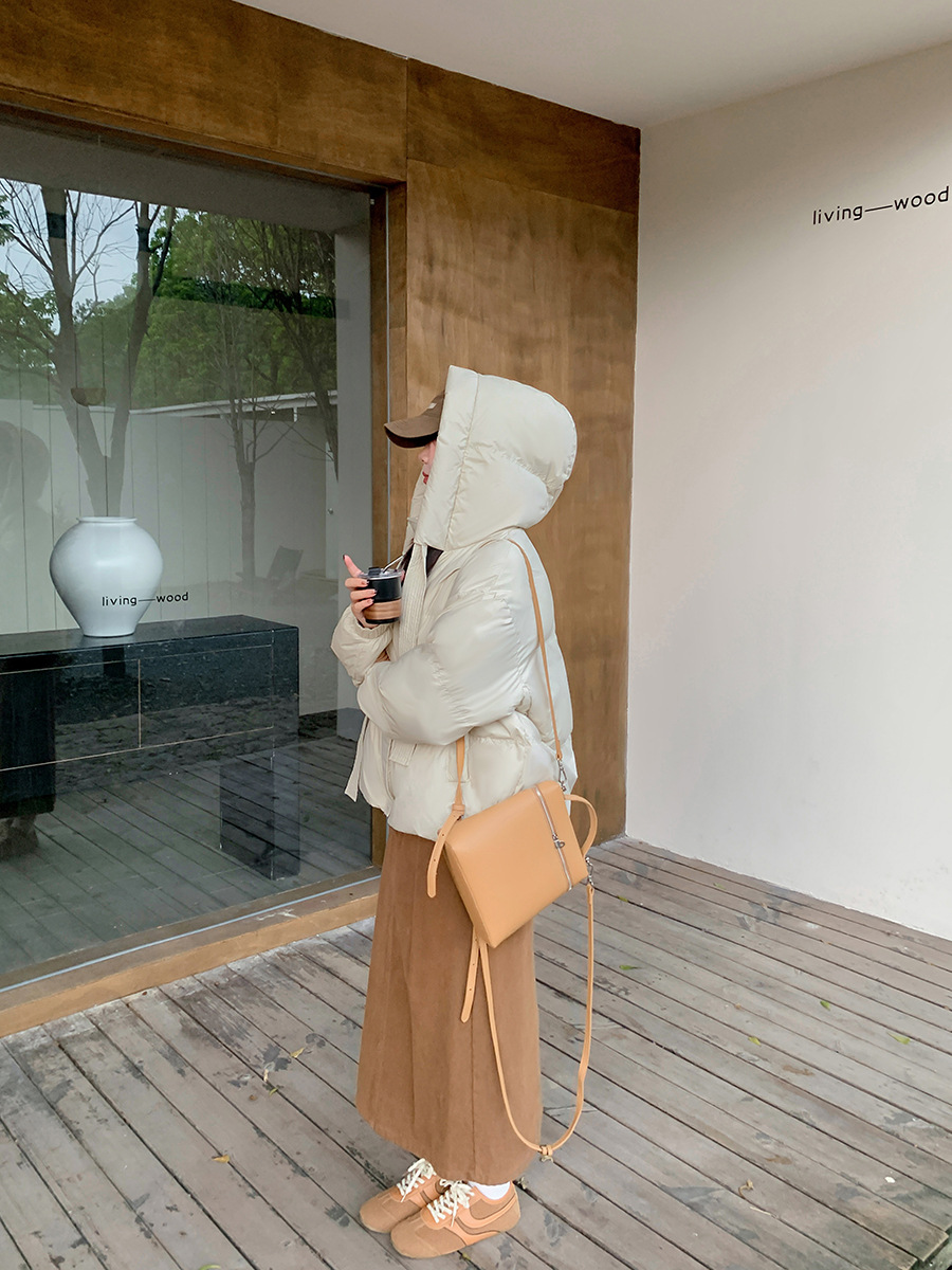 A0090 Xuanchen Plus Size Women's Fat mm Winter Korean Style Short Hooded Loose Thickeneded Bread Jacket-Bfd