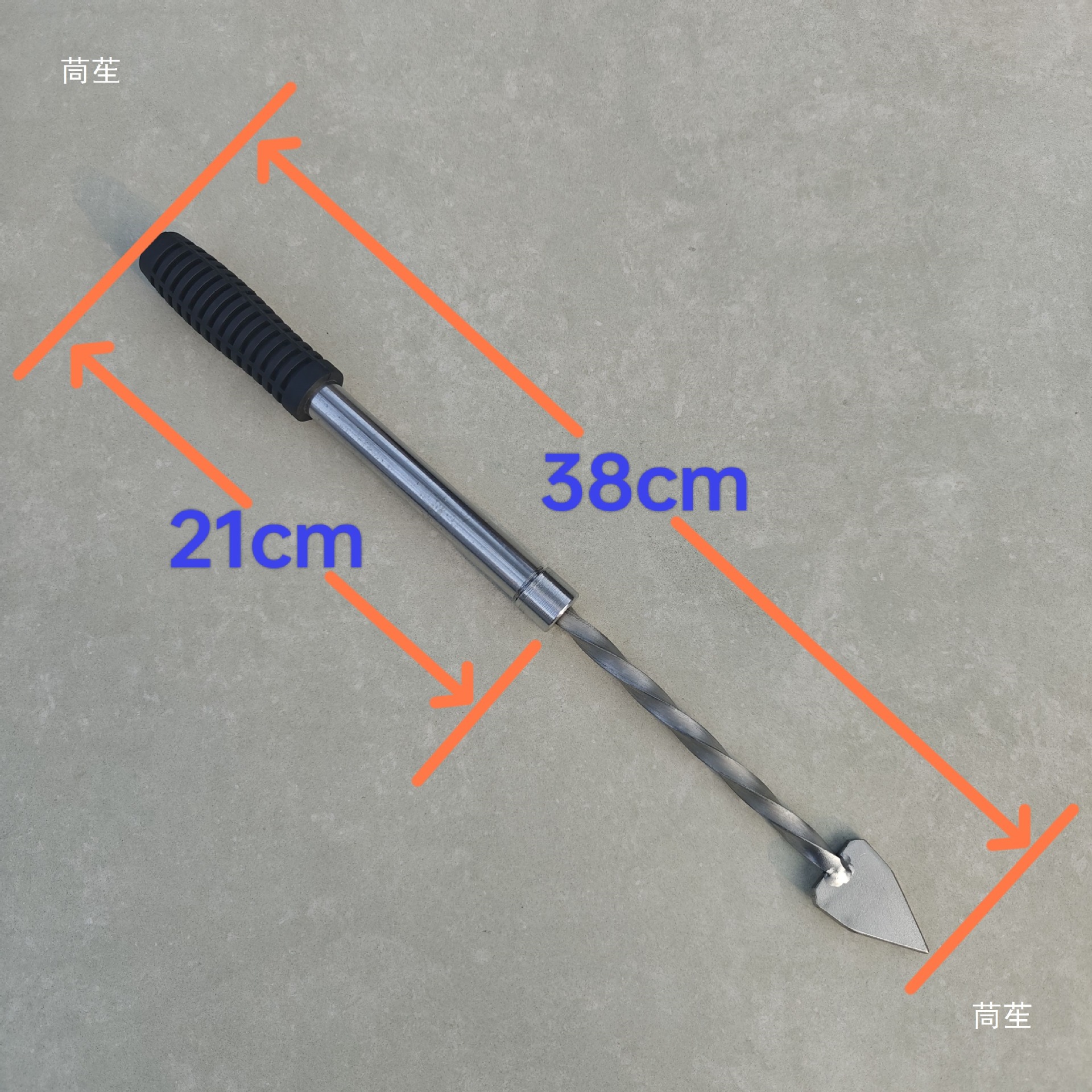 New Stainless Steel Semi-Manual Drill for Cleaning Ash and Holes, Wrist-Friendly Manual Drill, Durable and Burn-Resistant Barbecue Grill Round Hole Tool