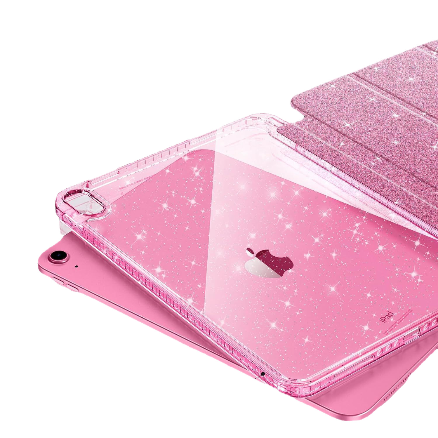 iPad Protective Case Ipad11 Generation Glitter Shell Leather Case Air11 Acrylic Glitter Anti-Fall and Anti-Bending with Pen Slot