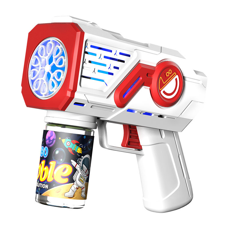 2025 New Space 10-Hole Internet Celebrity Kidsren's Electric Handheld Bubble Machine for Toddlers Fully Automatic Bubble Gun Without Water Leakage