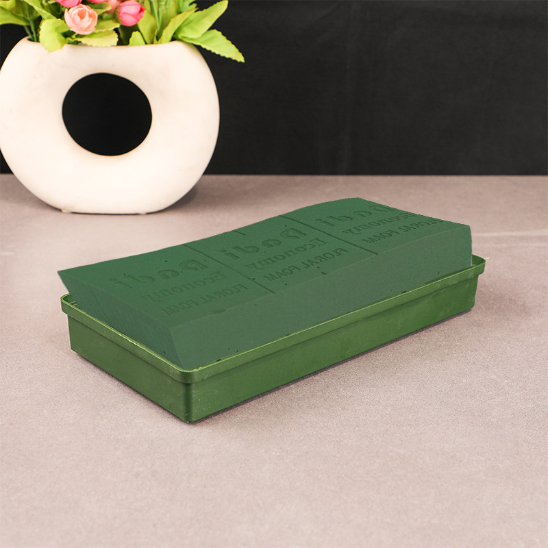 Flower Mud Tray Plastic Flower Arrange Pin Tray Rectangular Pin Tray Flower Arrange Base Flower Packaging Products Round Pin Tray Green Bowl