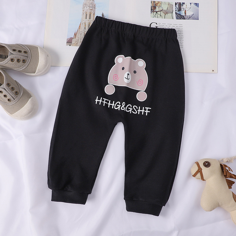 2021 New Children's Pants Spring and Autumn Casual Harem Pants for Boys and Girls Solid Color Large Pp Pants Baby Cotton Pants