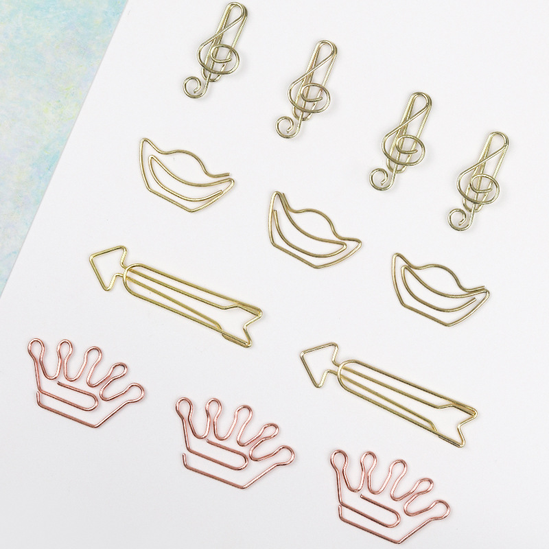 Cross-border hot-selling note paper clip cute ingot paper clip arrow bookmark clip Creative Planet color paper clip