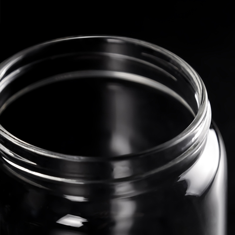 Kitchen High Borosilicate Glass Sealed Jar Acacia Wood Lid Grain Storage Bottle Transparent Storage Food Storage Jar