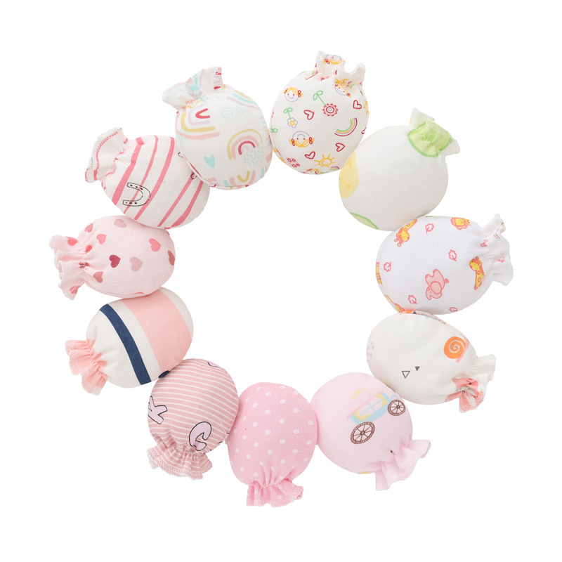 Foreign trade Europe and the United States baby gloves newborn baby hand armour sleeping foot cover multi-style gloves centralized link
