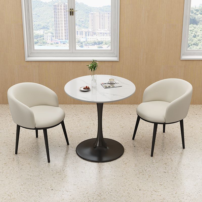 Modern Negotiation Table Rock Board Table and Chair Combination Office Leisure Milk Tea Coffee Shop Rental Room Home Round Table Dining Table