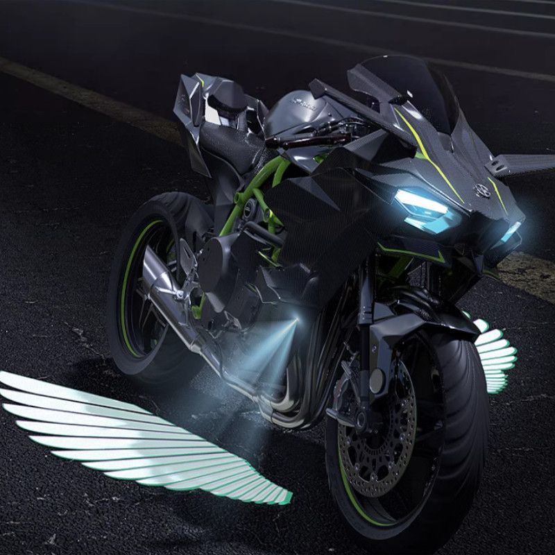 Motorcycle Angel Wings Special Electric Vehicle Wings Welcome Light Pedal Imitation Race Retro Motorcycle Cruise Car Modification