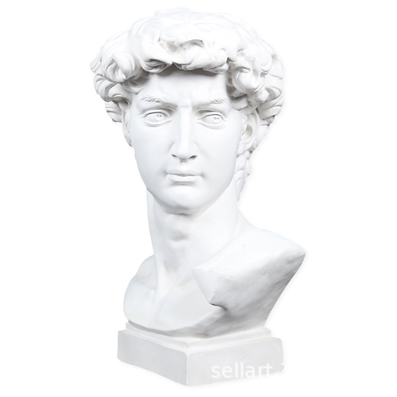 David Plaster Head Sketch Plaster Head Plaster Statue Art Teaching Aids Plaster Sculpture Sculpture Portrait Plaster Decoration