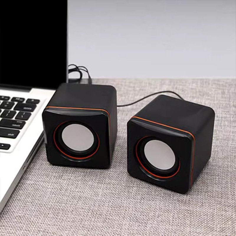 Computer Office Small Speaker Laptop Desktop Portable Small Speaker USB Wired 3.5 Interface 3D Surround Sound Effect