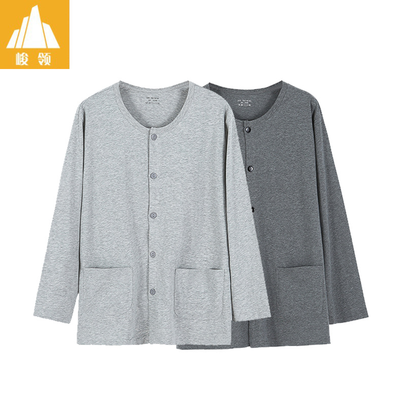 Футболки с длинным рукавом из 100% хлопка для мужчин среднего и пожилого возраста кардиганы для папы осенние вещи тонкие футболки для пожилых людей