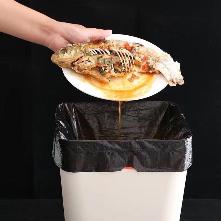 Household thickened drawstring garbage bag portable automatic closing disposable garbage bag kitchen point break type large wholesale