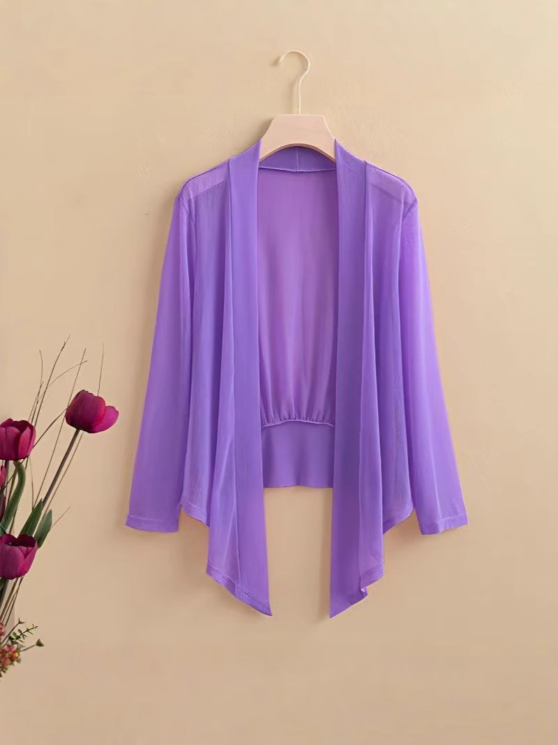 Ice Silk Shawl Cardigan Jacket Sun Protection Top Large Size Versatile