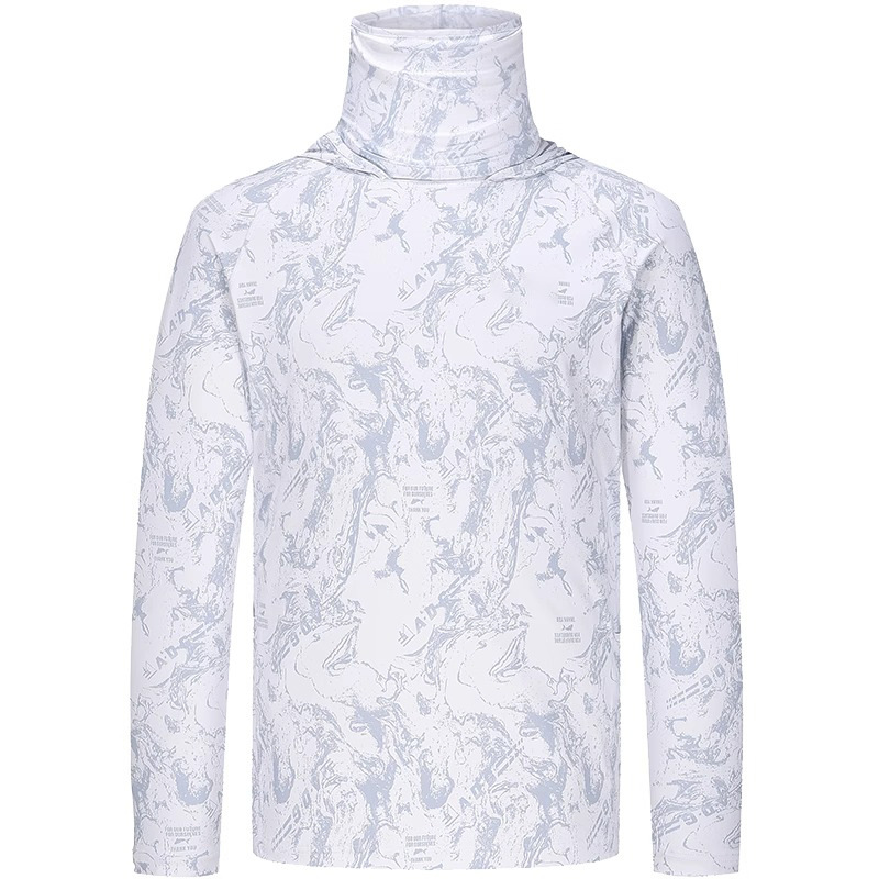 Summer Explosions Outdoor Sun Protection Clothing Men's Ice Silk Breathable Quick-drying Fishing Sun Protection Clothing Hooded Sun Protection Mask Fishing Clothing