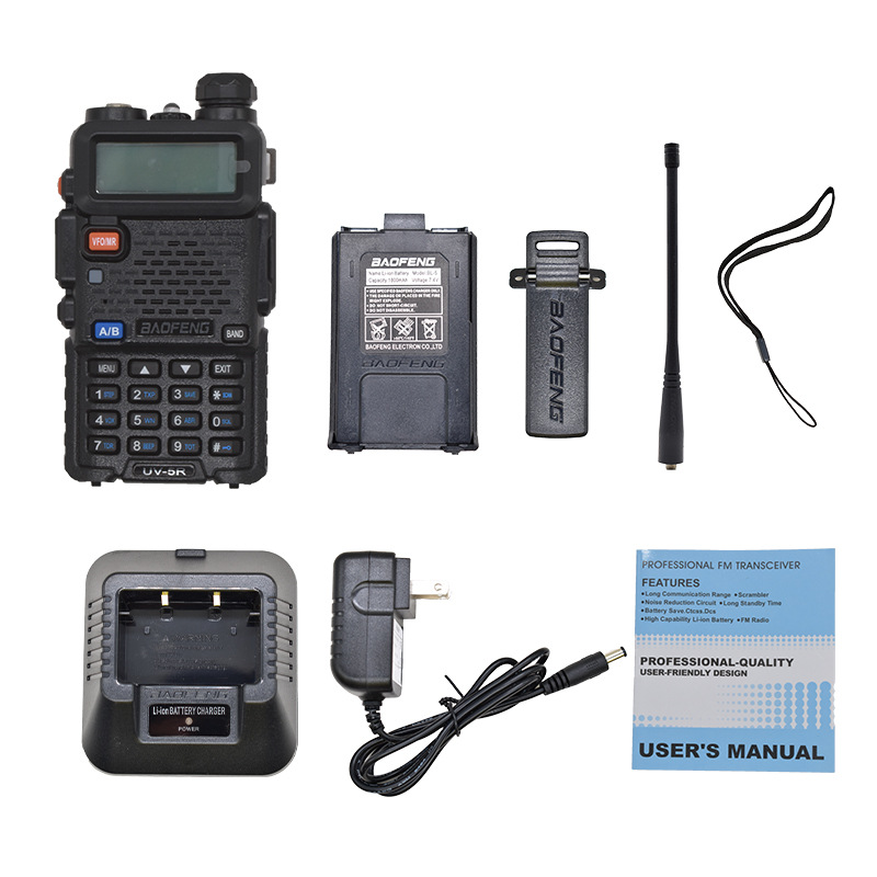 Baofeng Bf-Uv5R Walkie-Talkie 8W Handheld High-Power Baofeng Dual-Stage Fm Outdoor Civilian Self-Driving