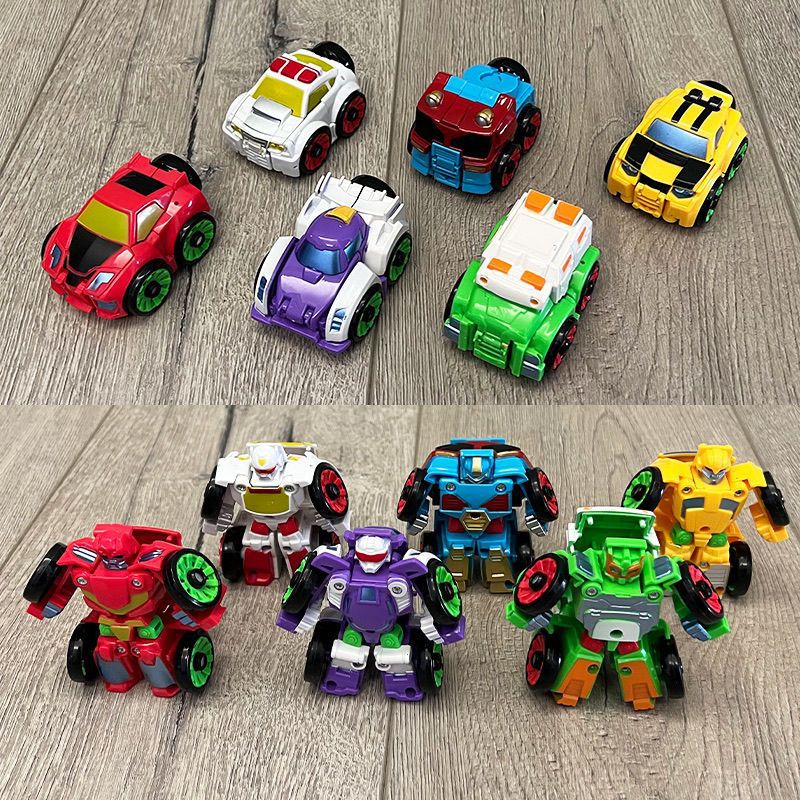 Mini deformation robot children's deformation toy car King Kong mecha Q version Car Man Boy gift wholesale