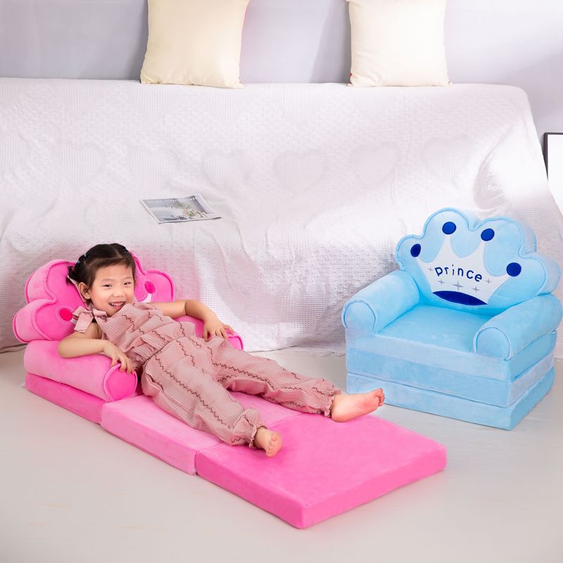 Children's Foldableing Sofa Bed Drop Shipping Boys and Girls Lunch Break Small Sofa Kindergarten Baby Seat Removable and Washable
