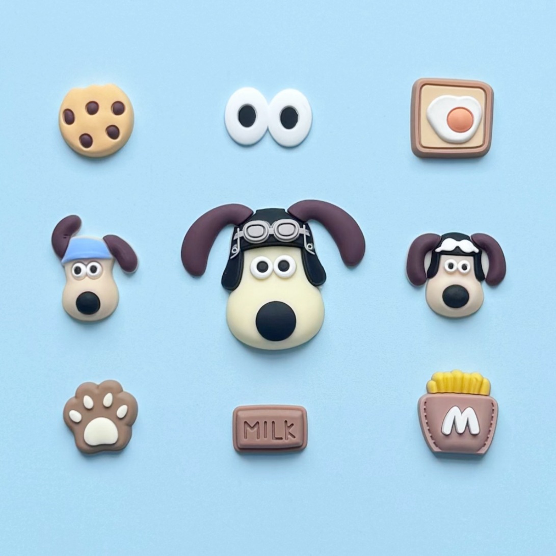 small size Handdog PVC Soft Glue Jewelry Accessories DIY Cream Glue Mobile Phone Case Hole Shoes Hair Accessories Cup Patch