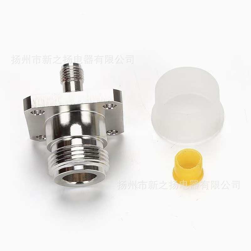 N-Sma-Kkf N Female to Sma Female Adapter 25X25 Four-Hole Square Plate Fixed Flange Thickeneded with Waterproof Ring