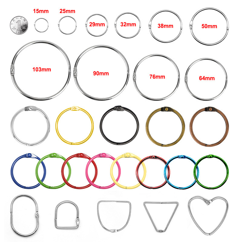 Cross-Border Supply of Metal Binder Rings, Notebook Storage Activity Card Rings, Removable Open Binding Binder Rings