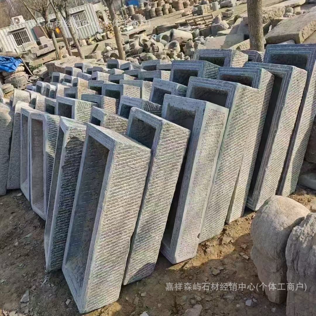 Старая блаустоновая чаша, каменная резьба, винтажный аквариум, старая чаша для скота, цветочный горшок, водные украшения для интерьера