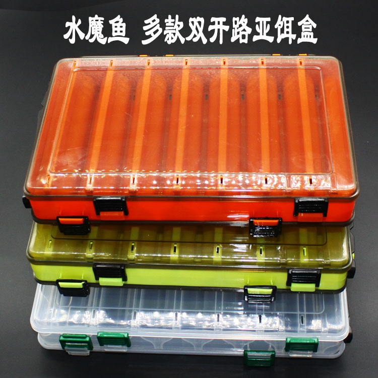 Двухслойный портативный ящик для приманок, ящик для наживки, ящик для снастей, маленький аксессуар, ящик для блесток, многокамерный слоистый дизайн