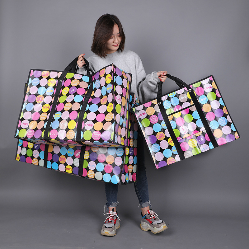Extra Large Moving Bag, Thickeneded Woven Bag, Duffel Bag, Cartoon Oxford Cloth Waterproof Cosmetics Bag, Snakeskin Bag, Jikai
