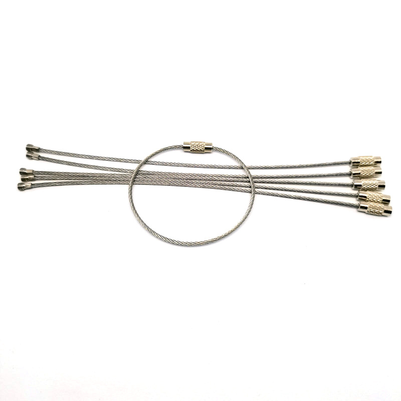 Ready Supply of Stainless Steel Wire Rings, Weiye Rope, Luggage Tag Key Ring, Wire Rope Ring